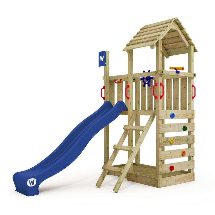 Spielturm Wickey Smart Flash-Blaue Rutsche-Blaue Plane  1000252